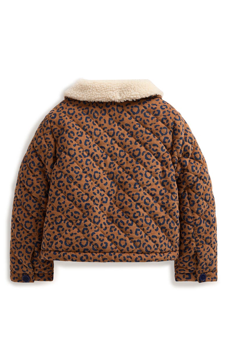 Mini Boden Kids' Faux Shearling Trim Corduroy Jacket, Alternate, color, 