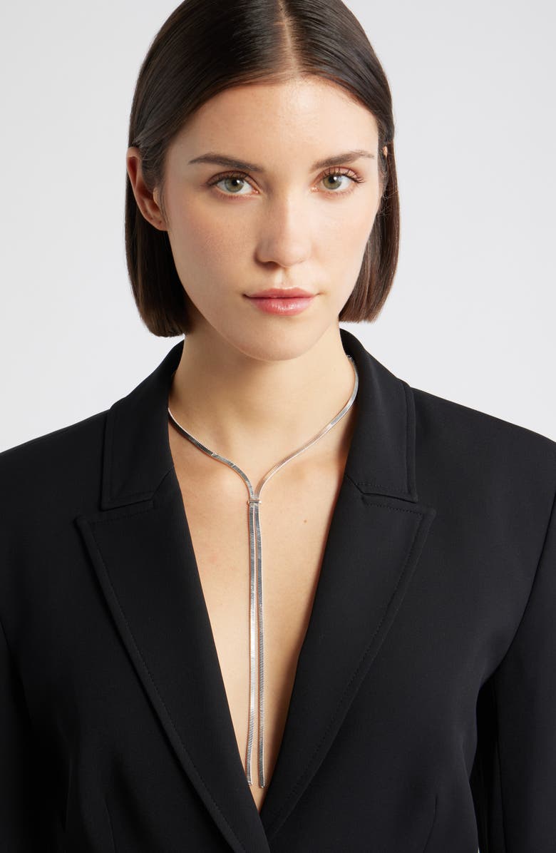 Nordstrom Flat Chain Y Necklace, Alternate, color, Silver