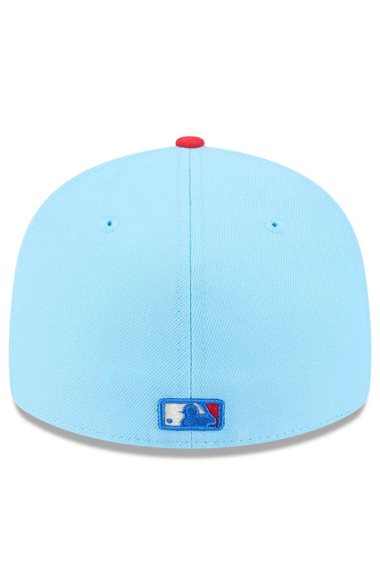 New Era Men's New Era Light Blue/Red Los Angeles Angels 2025 Fourth of July Low Profile 59FIFTY Fitted Hat, Alternate, color, Light Blue