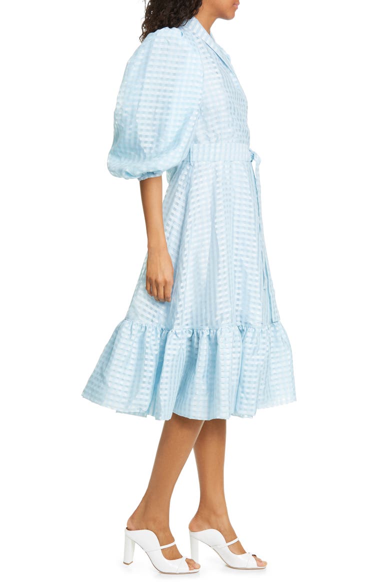 Chinie Midi Wrap Dress, Alternate, color, ICE