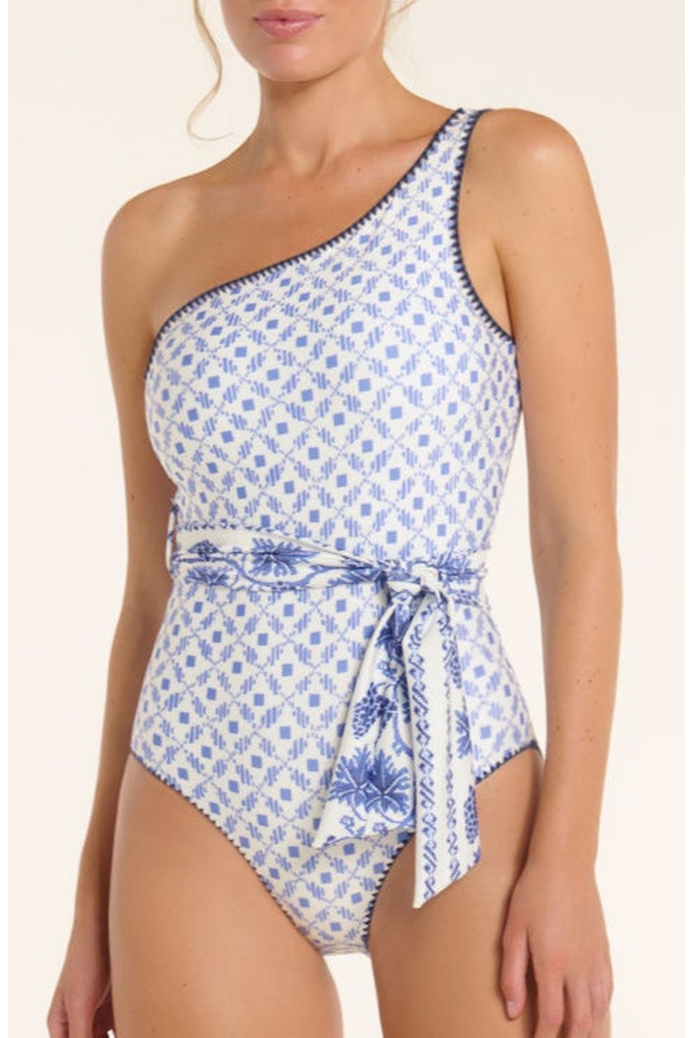 Johanna One-Piece Swimsuit, Main, color, Santorini Dots