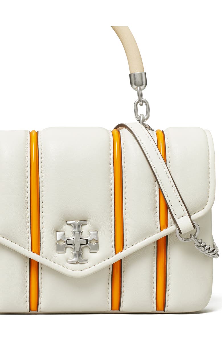 Tory Burch Mini Kira Bombé Stripe Top Handle Bag, Alternate, color,