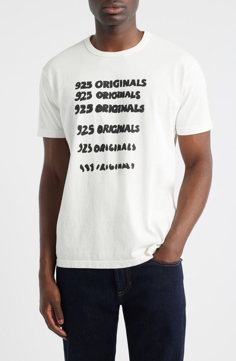 925 Originals Hand Drawn Logo Graphic T-Shirt, Main, color, Off White