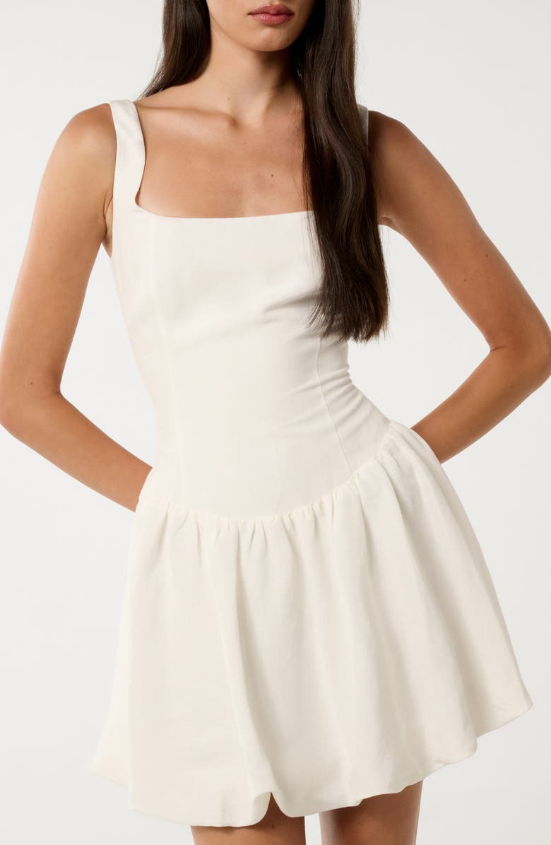 Ever New Heidi Bubble Hem Minidress, Alternate, color, Star White