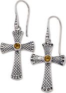 SAMUEL B. Sterling Silver Cross Earrings