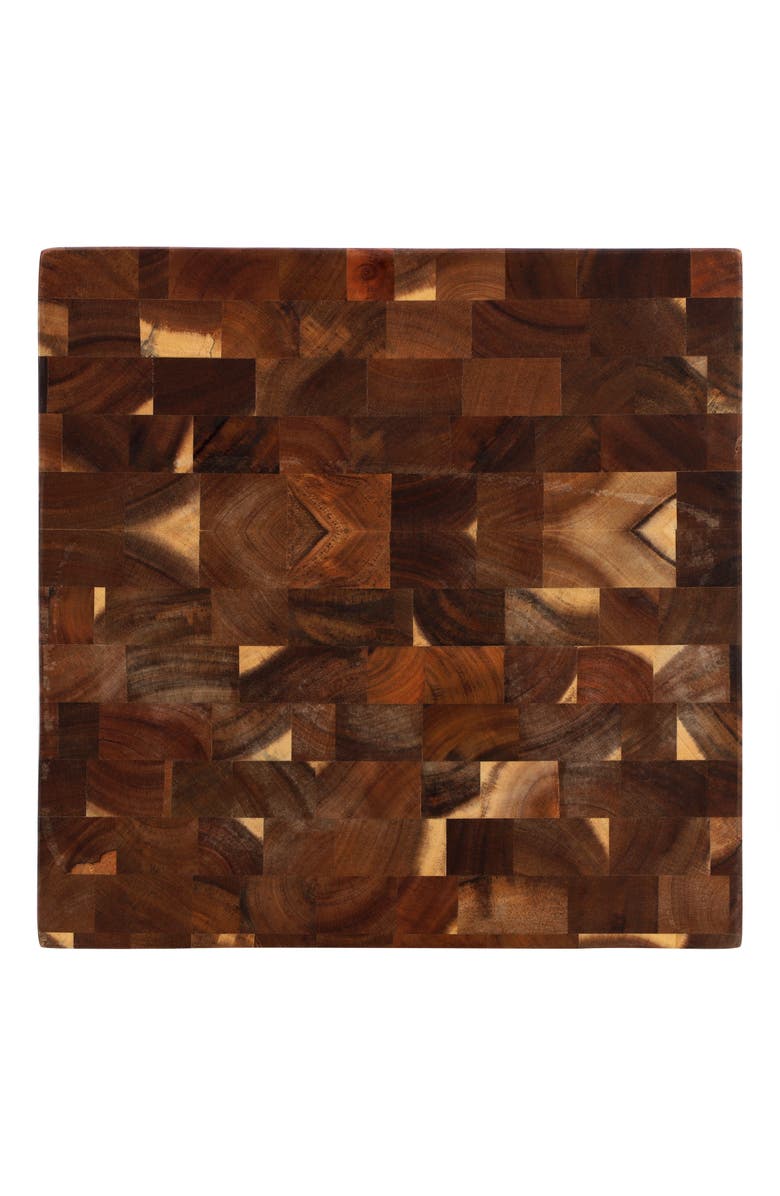 Megachef 13.75 Inch Square Thick Acacia Wood Serving Butcher Cutting Board, Alternate, color, Acacia
