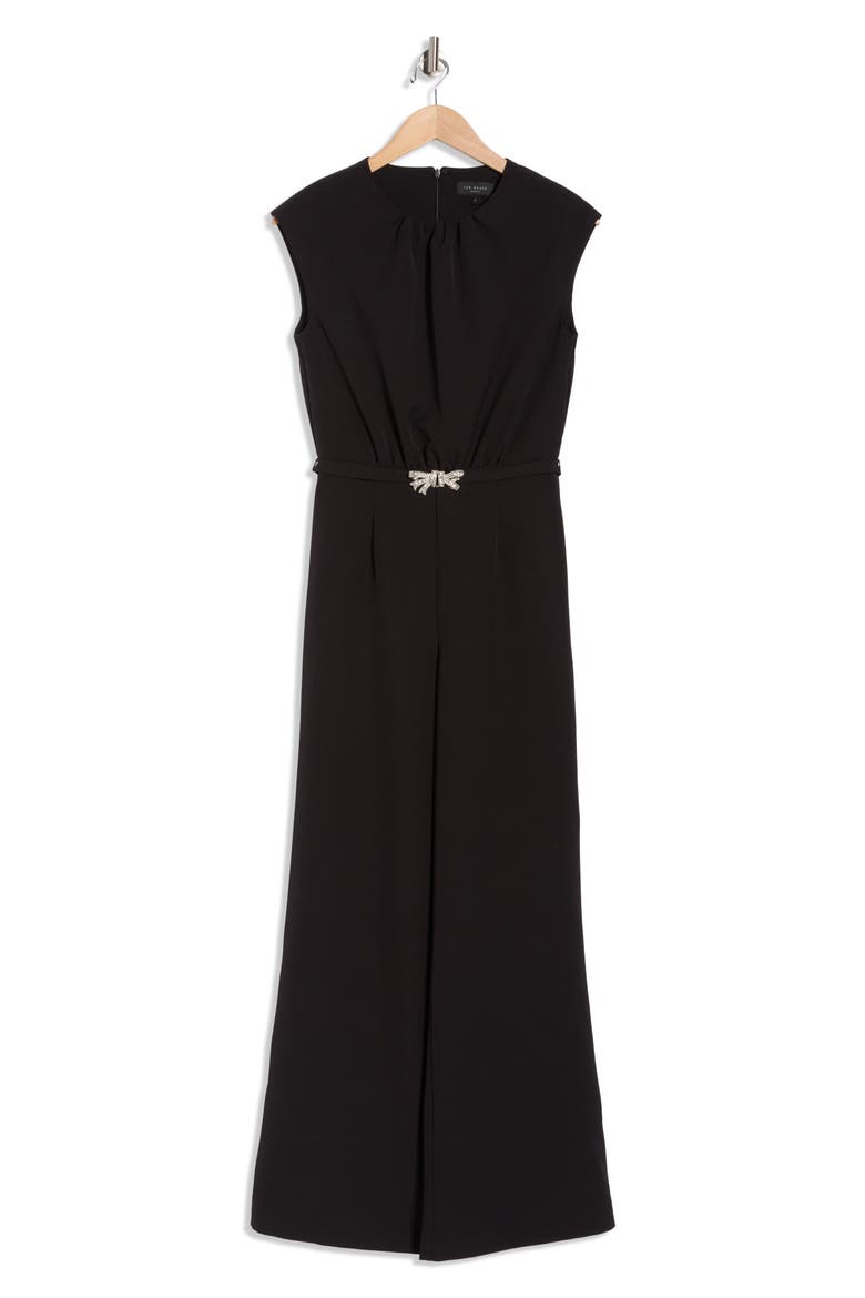 Anya Belted Jumpsuit, Alternate, color, RICH BLACK