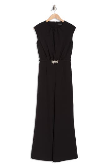 Ted Baker Anya Belted Jumpsuit In Black
