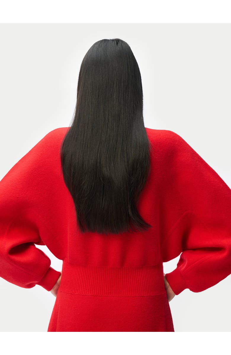 Gobi Cashmere Cashmere Sculptural Dress, Alternate, color, Fiery Red