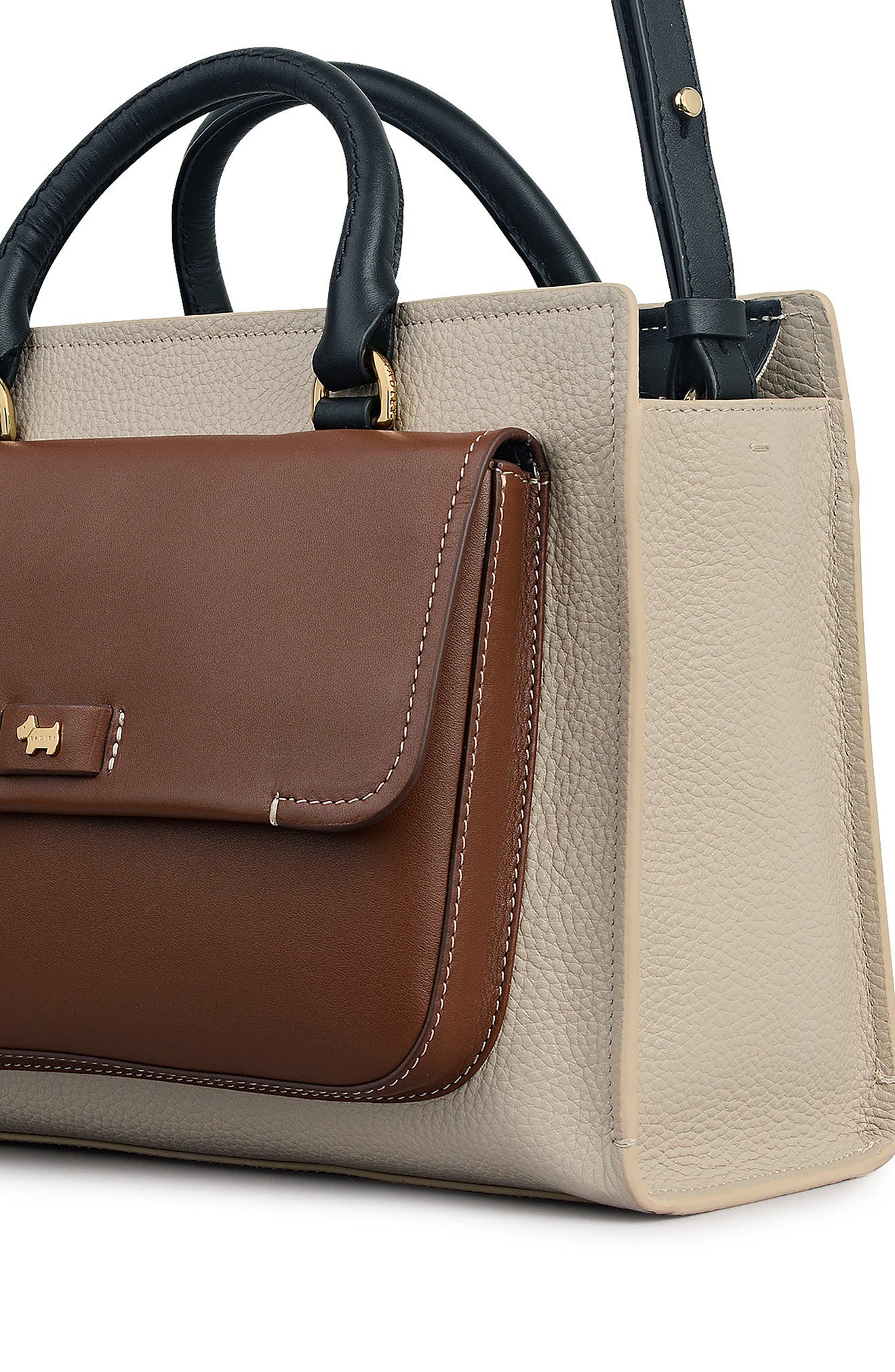 Radley Talbot Way Medium Zip Top Leather Satchel, Alternate, color, Porcini