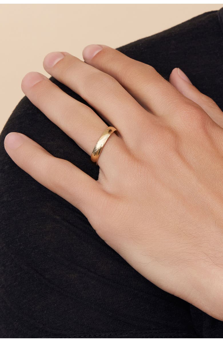 Oradina Mens Forever Band Bold Ring in 14K Gold, Alternate, color, Yellow Gold