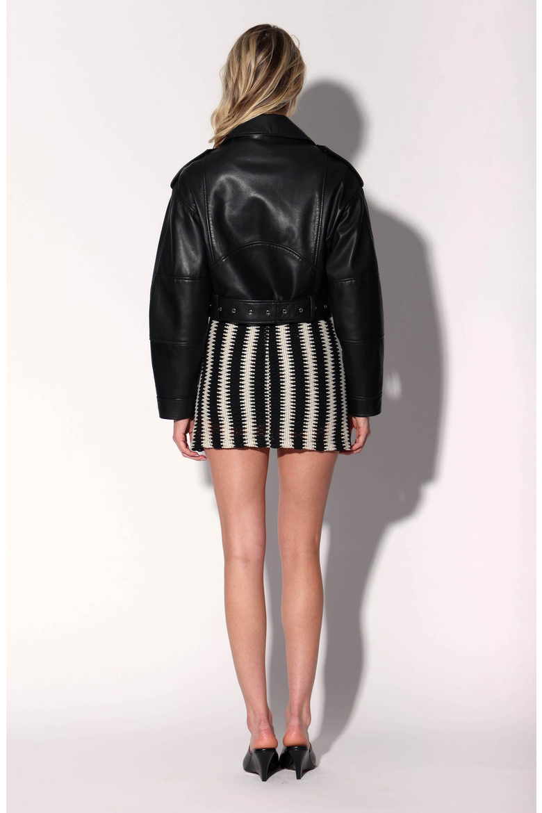 Alexi Leather Jacket, Alternate, color, Black