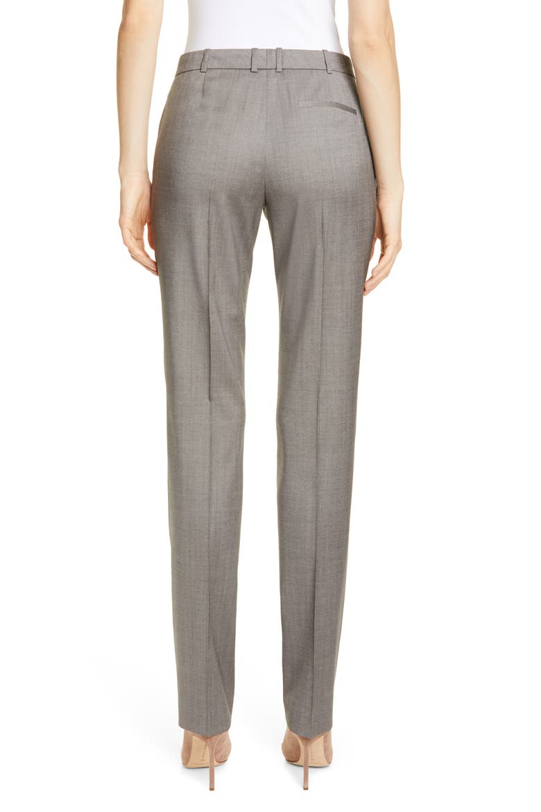 Tamea Straight Leg Wool Suit Trousers, Alternate, color, DARK GREY