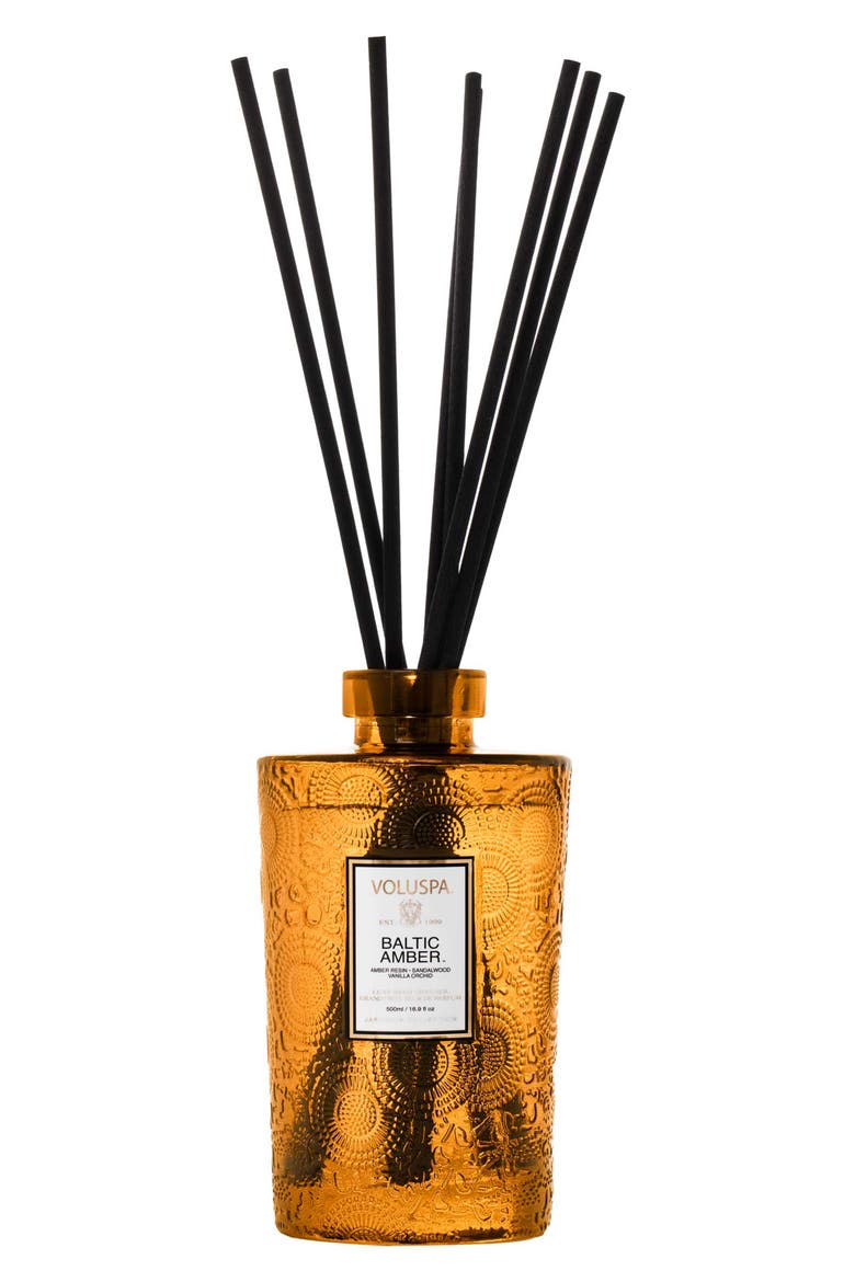 Baltic Amber Luxe Reed Diffuser, Main, color, BALTIC AMBER