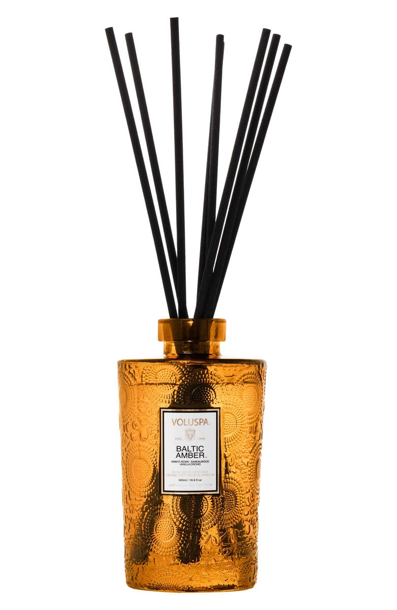 Voluspa Baltic Amber Luxe Reed Diffuser, Main, color, Baltic Amber