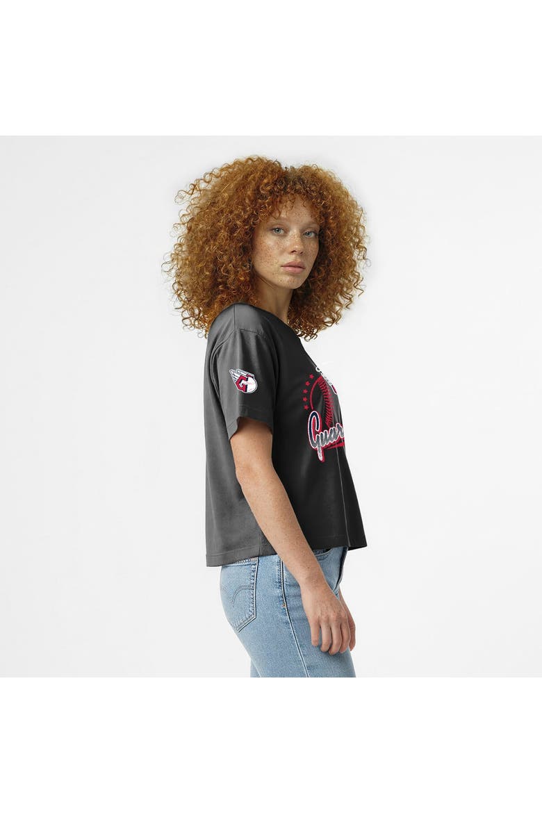 Women's Champion Black Cleveland Guardians All-Star T-Shirt, Alternate, color, Black