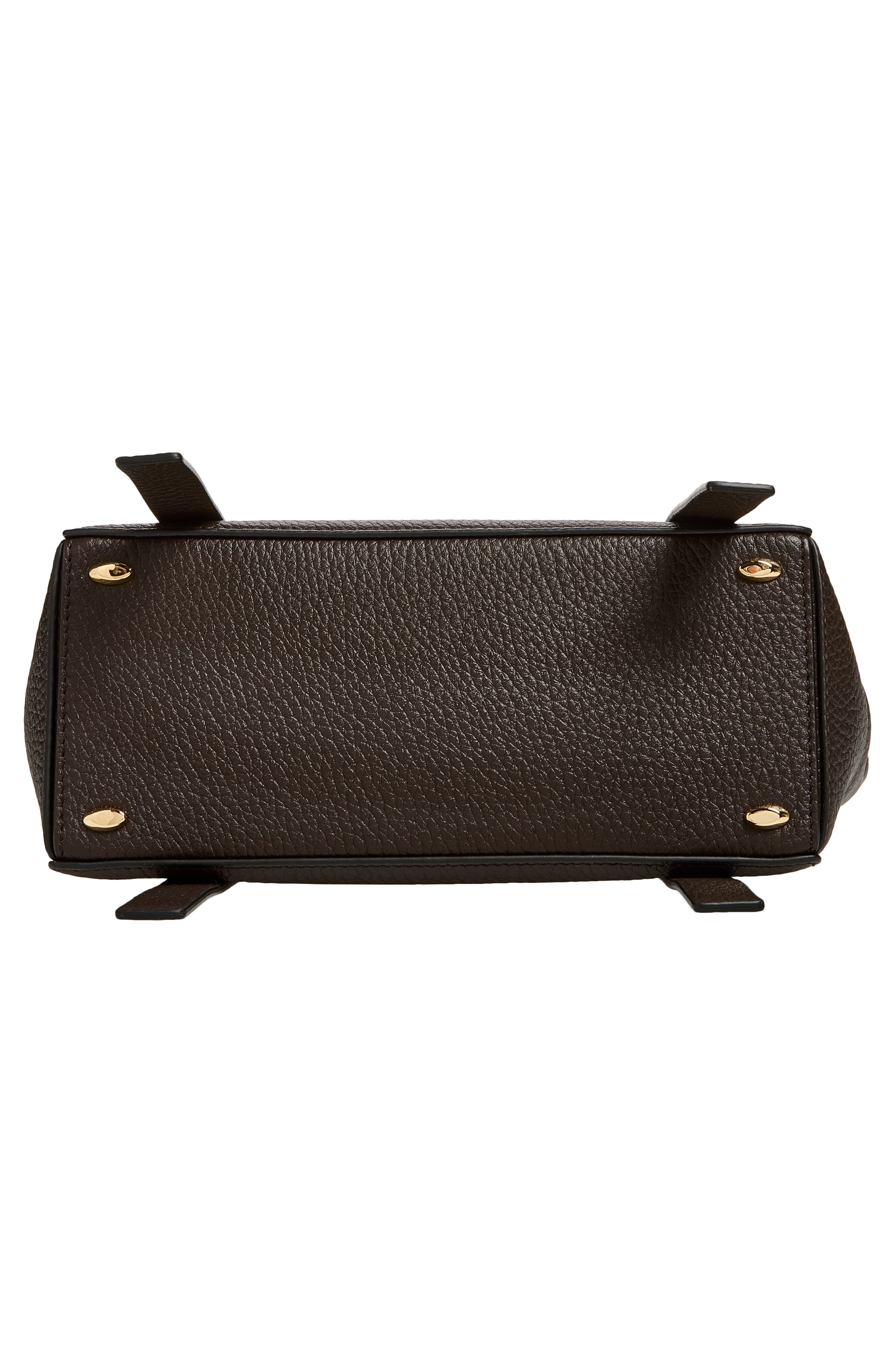 Small Snatch Chain Zip Handheld Bag, Alternate, color, CHOCOLATE