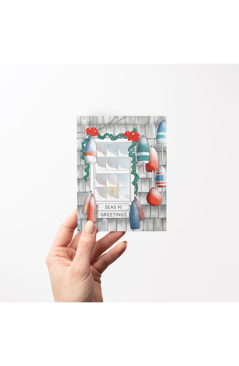 Ramus & Co Winter/Holiday Greeting Card Pack Sets (3 ct) Buoys Seas N' Greetings, Alternate, color, Multi-Pack