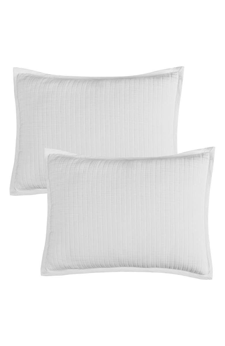 MELANGE HOME Set of 2 Cloud Cotton Gauze Shams, Alternate, color, White