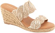 André Assous Nitra Twist Espadrille Platform Wedge Sandal