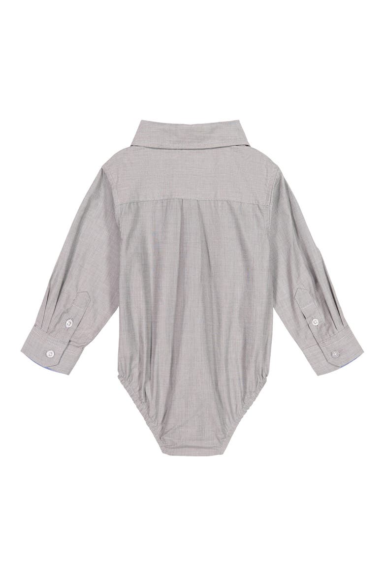 Button-Up Long Sleeve Bodysuit, Alternate, color, GREY