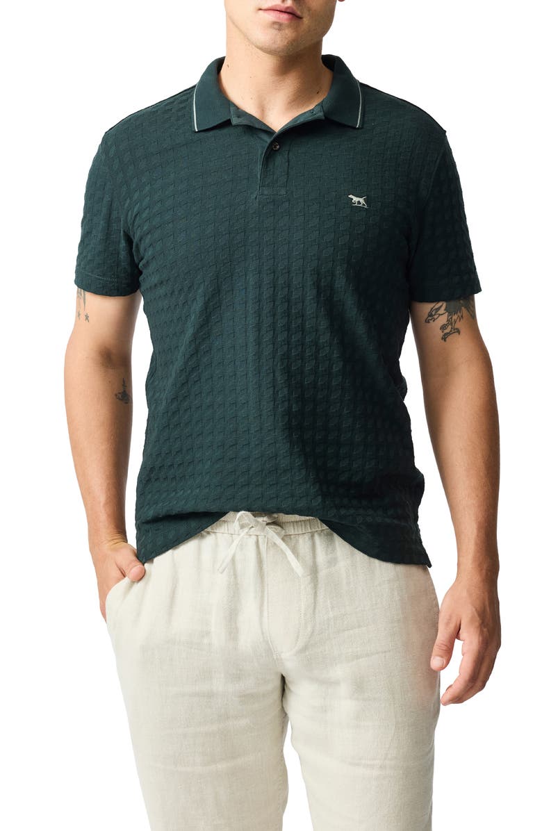 Rodd & Gunn Glen Albyn Geo Texture Cotton Polo, Main, color,