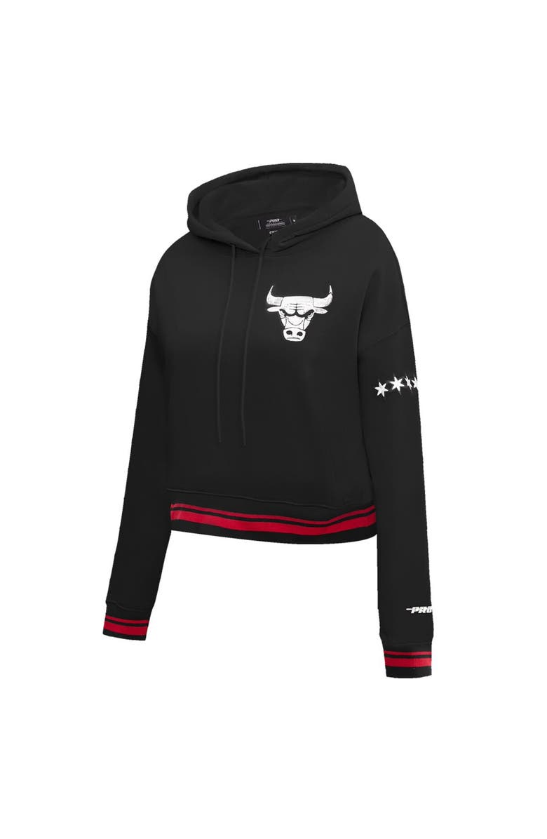 PRO STANDARD Women's Pro Standard Black Chicago Bulls 2023/24 City Edition Cropped Pullover Hoodie, Alternate, color, Black