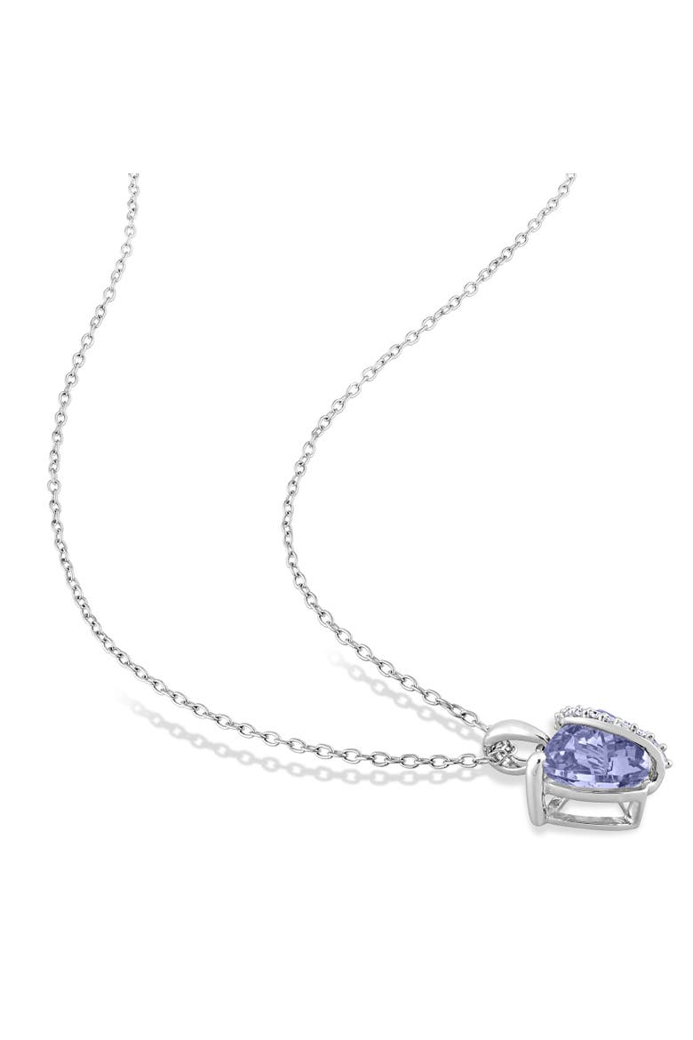 Tanzanite & Diamond Drop Wrap Pendant Necklace, Alternate, color, Tanzanite