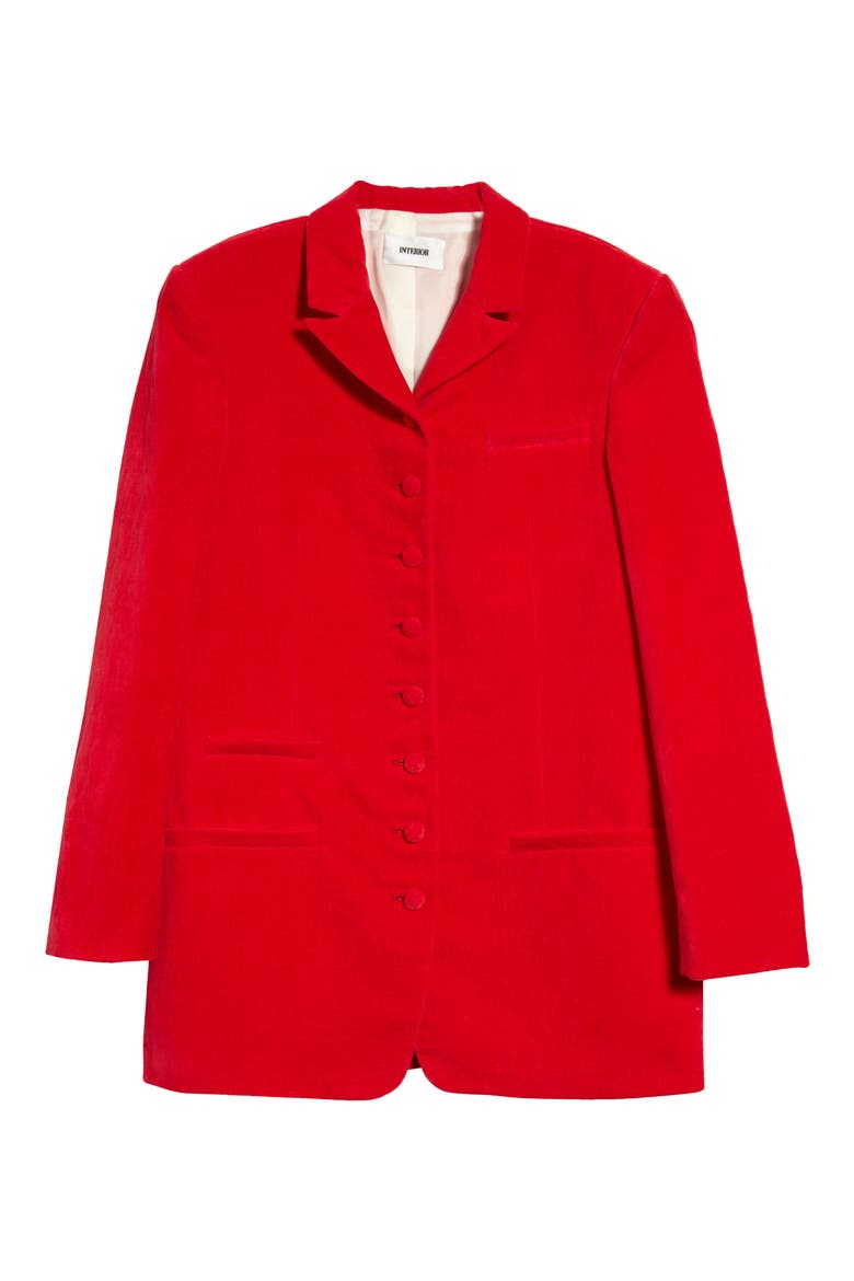 Albert Velveteen Blazer (Nordstrom Exclusive), Main, color, TOMATO