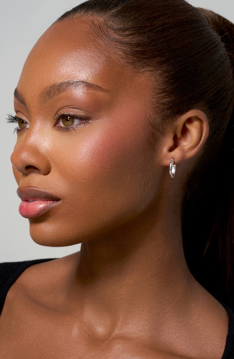 Bony Levy 14K Gold Medium Hoop Earrings, Alternate, color, 14K White Gold