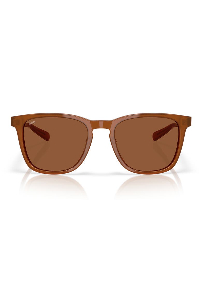 Sullivan 53mm Gradient Polarized Square Sunglasses, Main, color, RED SANDS/ COPPER 580G