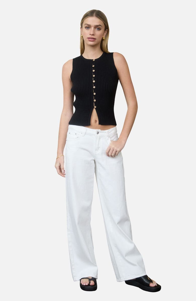 Blu Pepper Rib Sleeveless Sweater, Alternate, color, Black