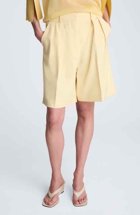 Pleated High Waist Shorts