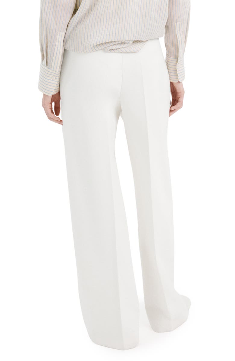 MANGO Pleated Wide Leg Pants, Alternate, color, White