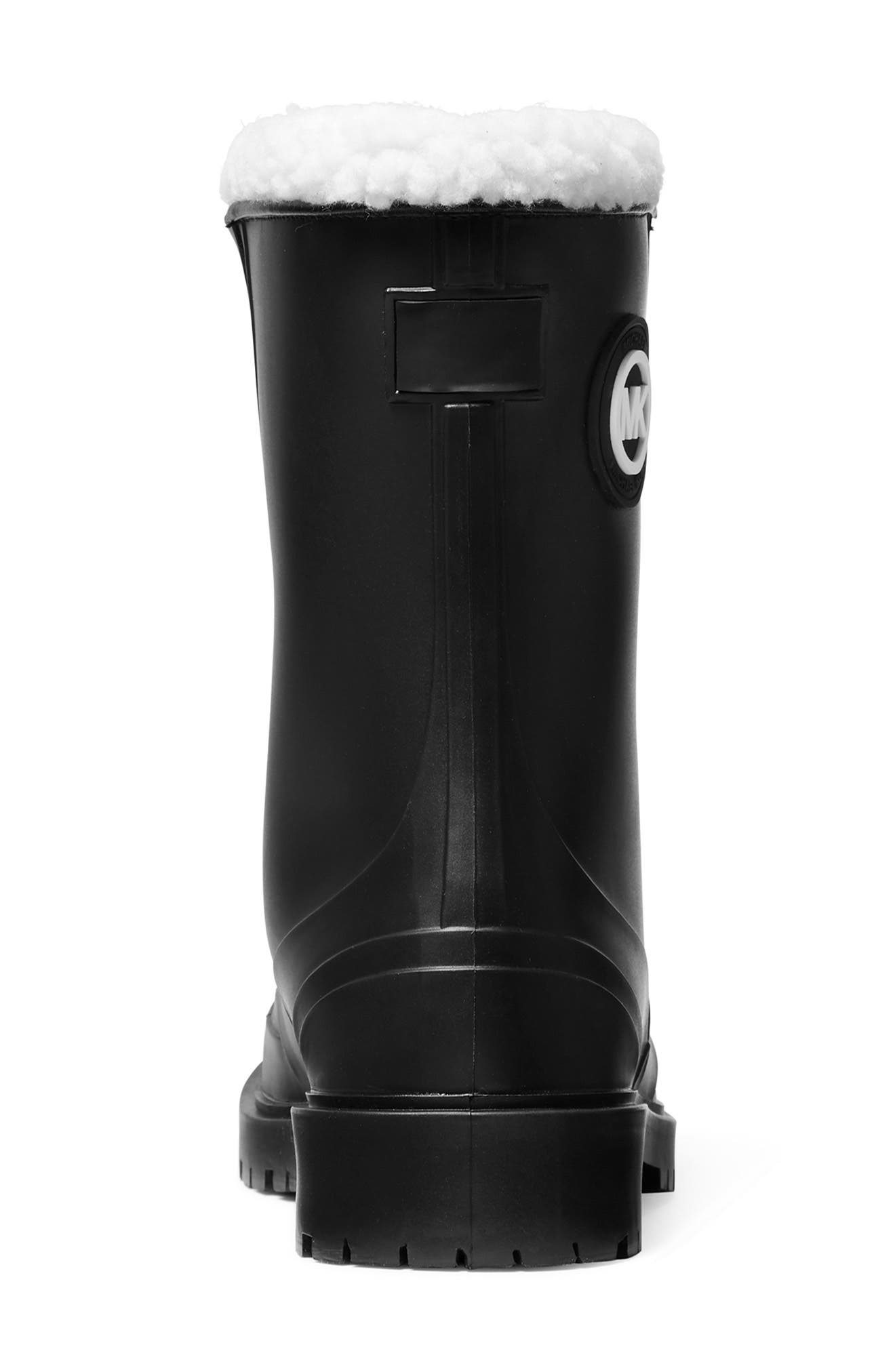 MICHAEL Michael Kors Montaigne Faux Fur Rain Boot, Alternate, color, 