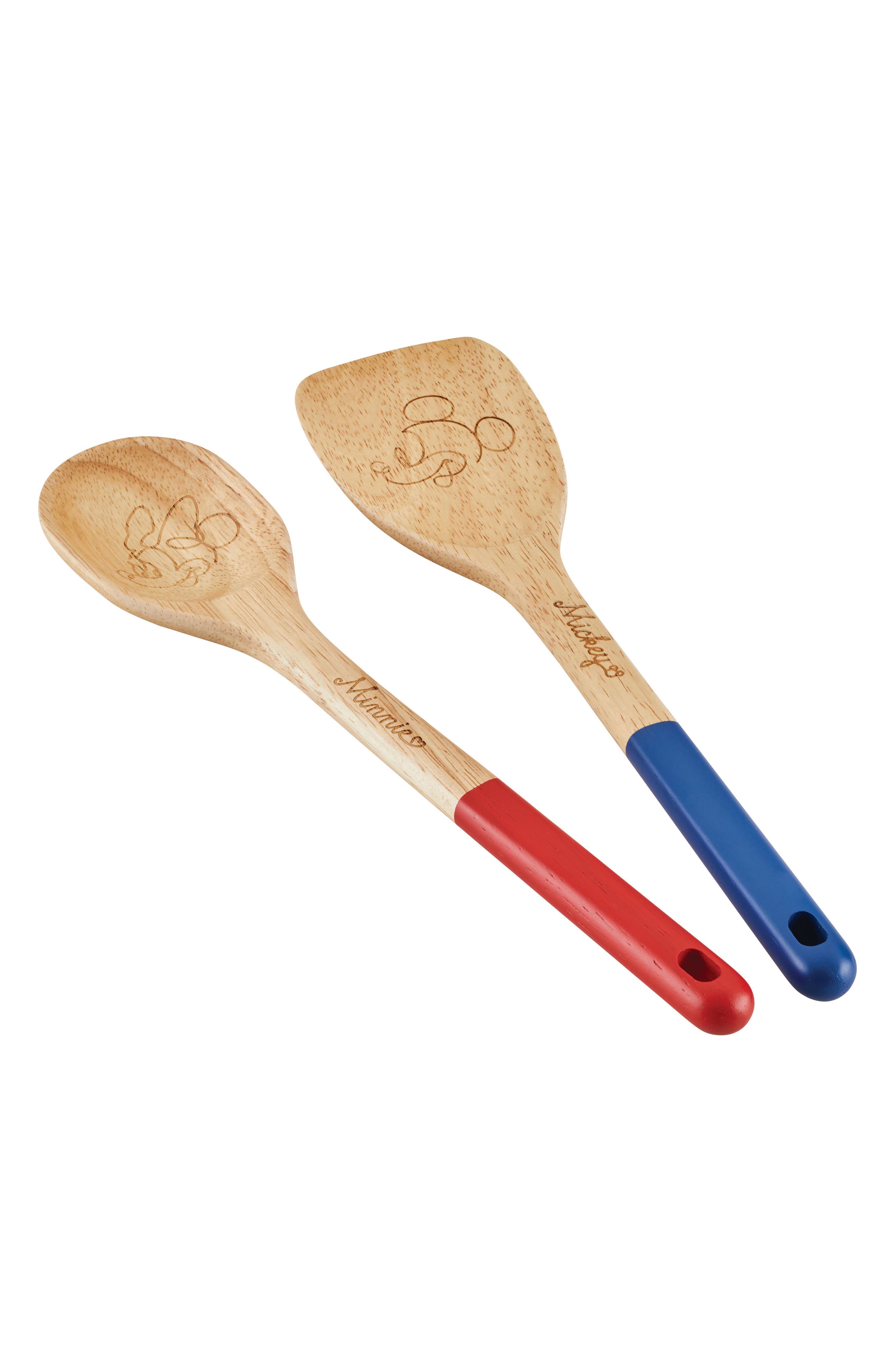 Disney Mickey Bon Voyage Set of 2 Wood Utensils