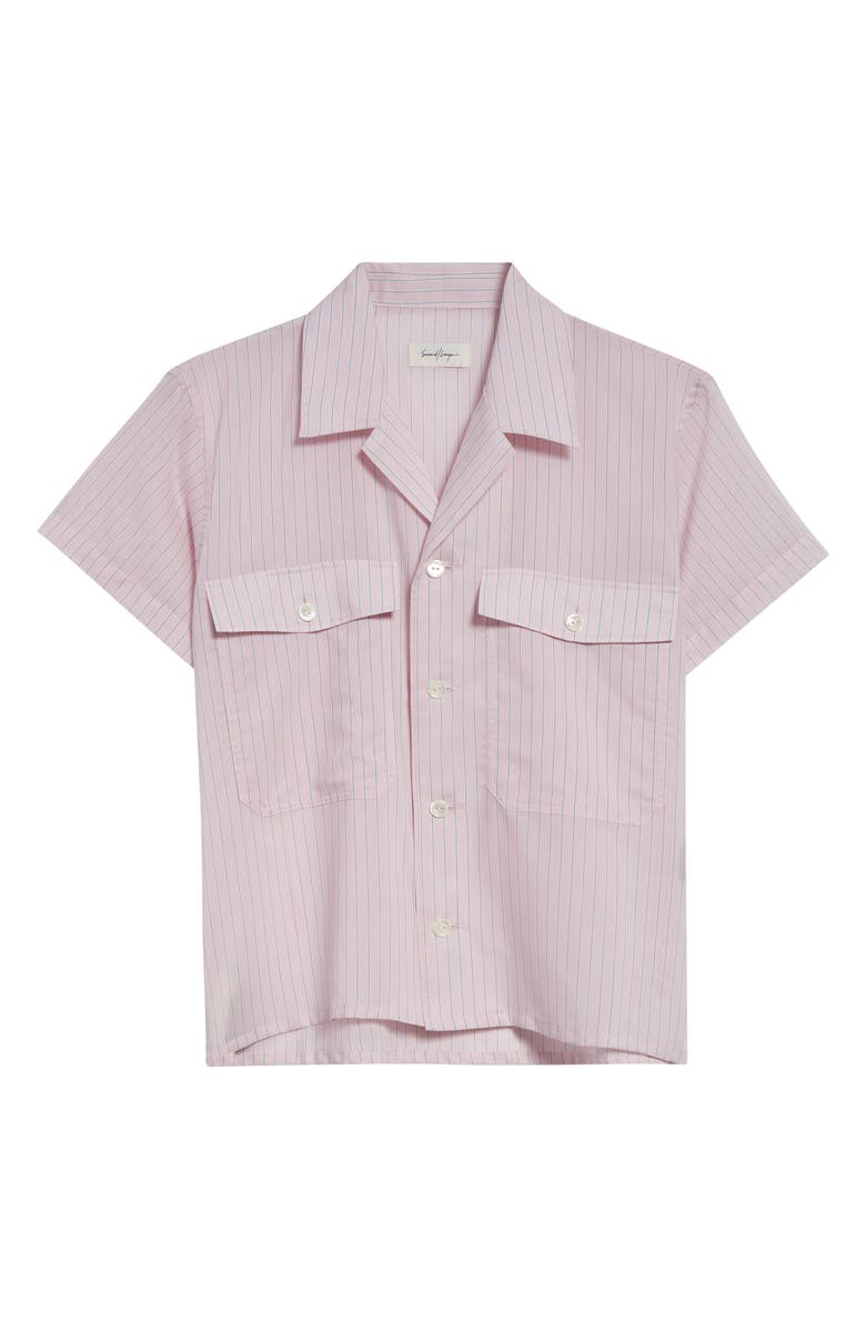 Second Layer Stripe Camp Shirt, Alternate, color, Pink Stripe 3069