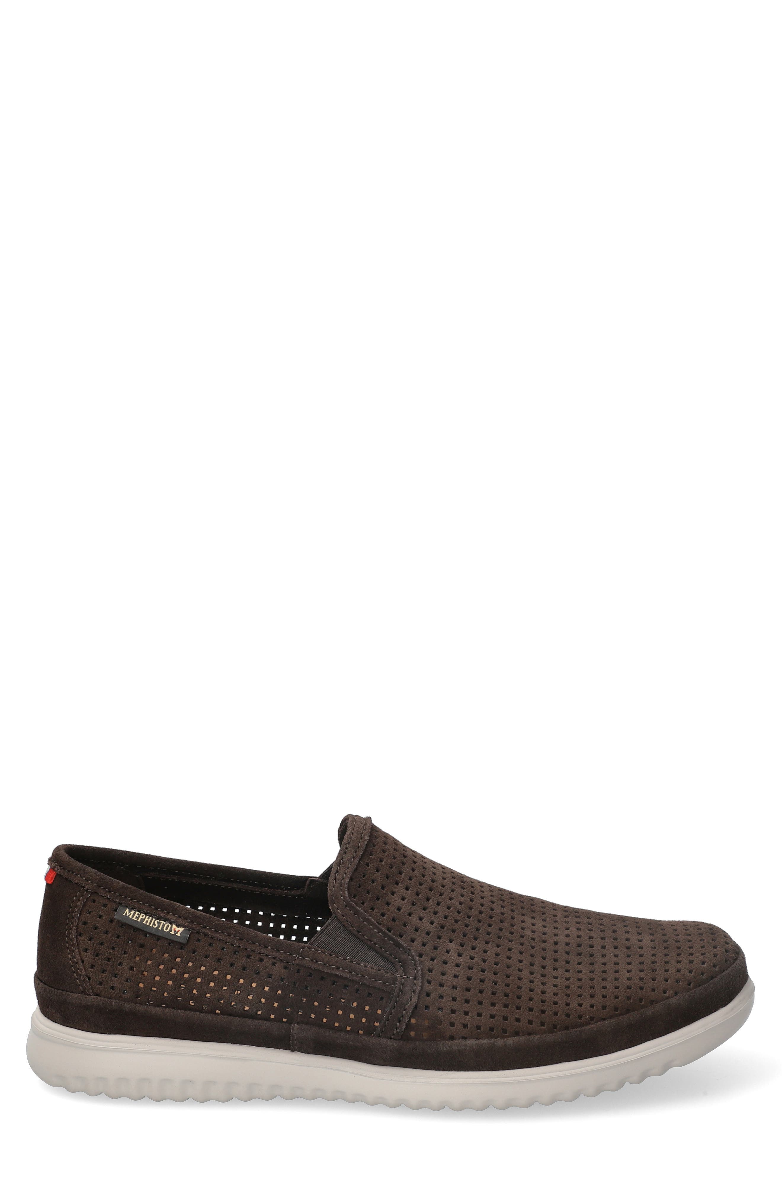Tiago Perforated Loafer, Alternate, color, DARK BROWN