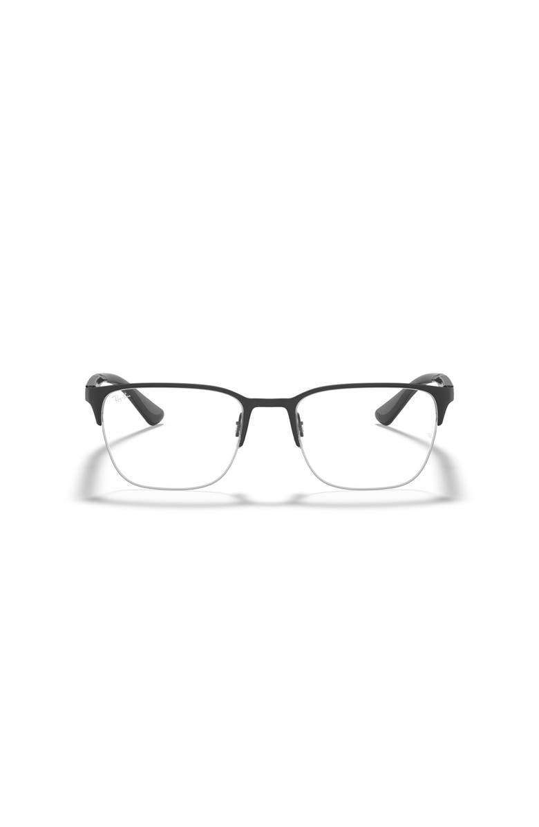 Ray-Ban 54mm Square optical glasses, Alternate, color, Black