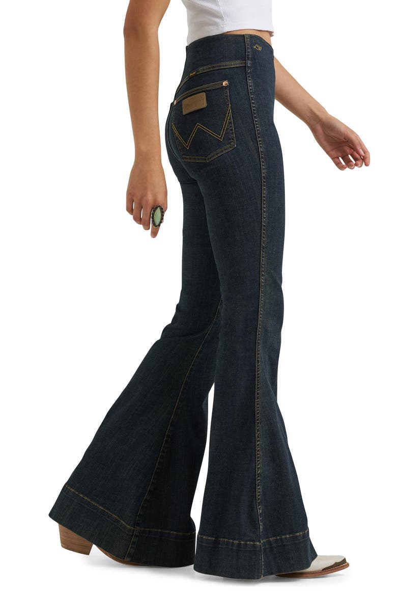 High Waist Flare Jeans, Alternate, color, SANDRIDER