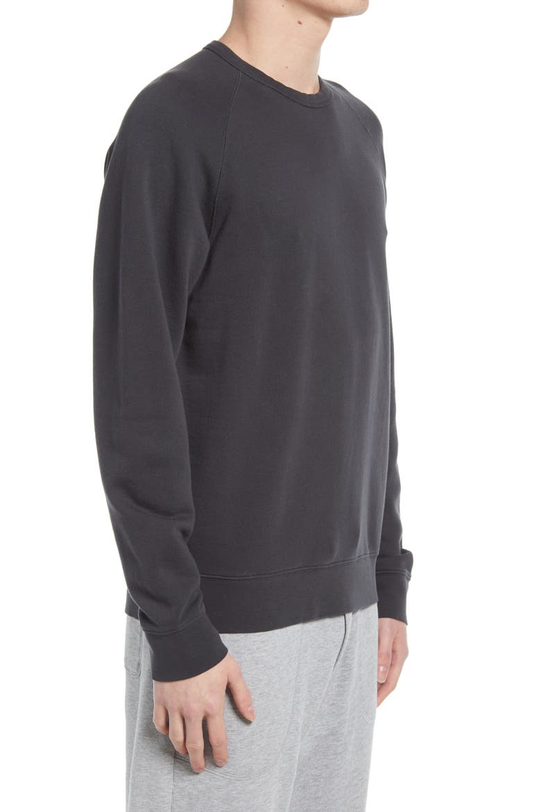 Regular Fit Crew Sweatshirt, Alternate, color, WASHED BLACK
