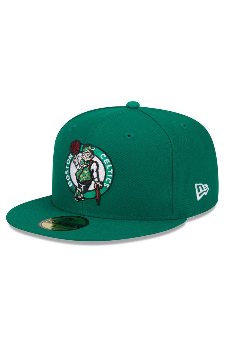 New Era Men's New Era Kelly Green Boston Celtics  Rally Drive Side Patch 59FIFTY Fitted Hat, Alternate, color, 