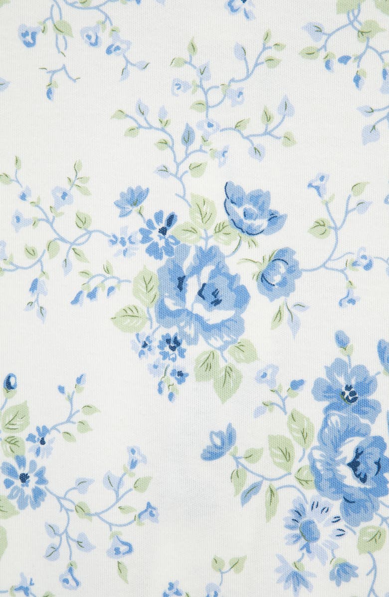 Little Me Blue Floral Footie & Headband Set, Alternate, color, Floral