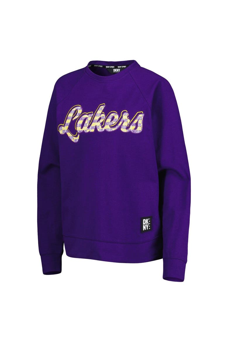 Women's DKNY Sport Purple Los Angeles Lakers Regina Raglan Pullover Sweatshirt, Alternate, color, Purple