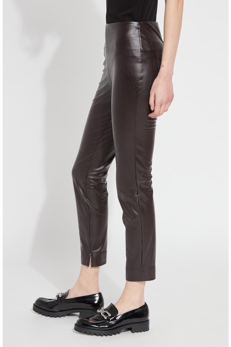 Katherine Faux Leather Toothpick Leggings, Alternate, color, DOUBLE ESPRESSO