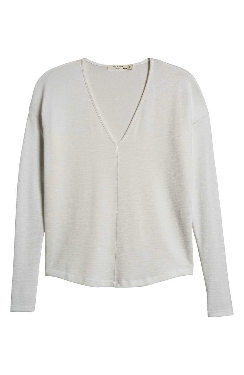 rag & bone The Long Sleeve Knit T-Shirt, Alternate, color, White