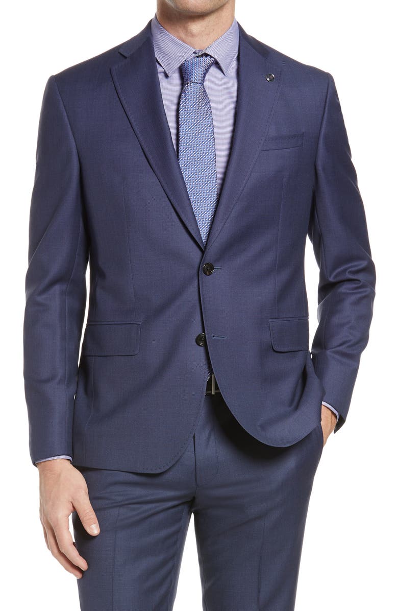 Ted Baker London Roger Slim Fit Solid Wool Suit, Alternate, color, 