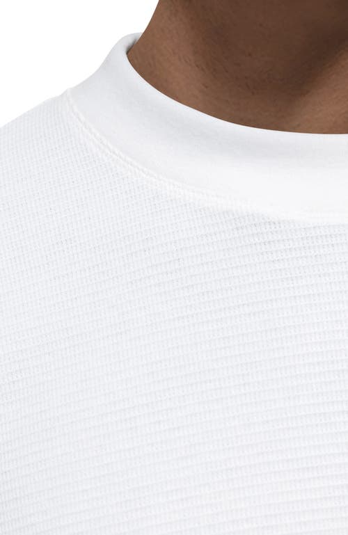 Good For Nothing Scribble Long-sleeve Waffle T-shirt In White