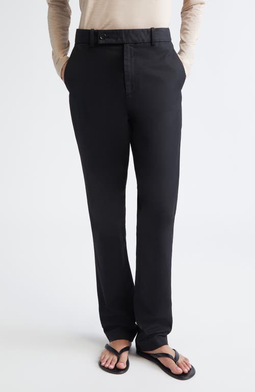 PARTOW Fulton Cotton Straight Leg Pants in Black at Nordstrom, Size 0