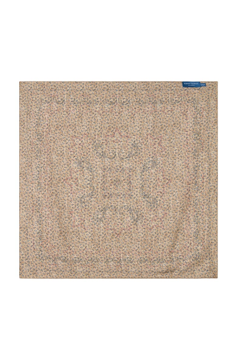 Robert Talbott Harmon Reversible Floral Paisley Neckerchief, Alternate, color, Tan